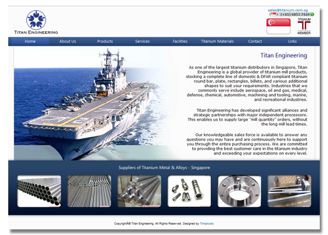 Titan Engineering Website After Redesign by Timzstudio